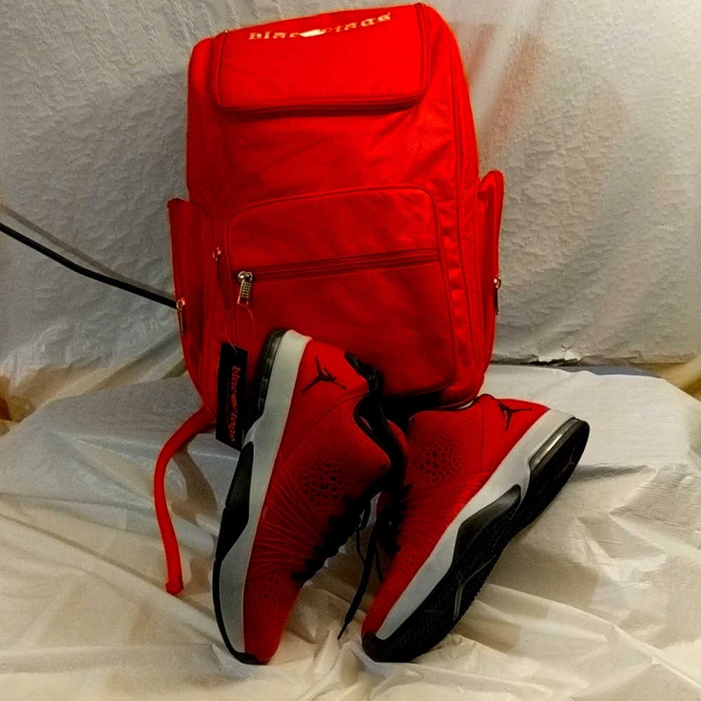 Jordan "5 AM" sz 10.5 + Blactags Leather Backpac